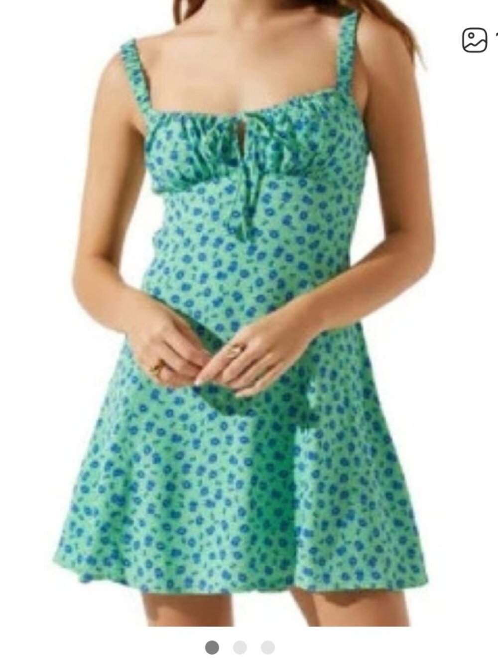 ASTR the Label open back Floral Milkmaid Mini Dress Size L
